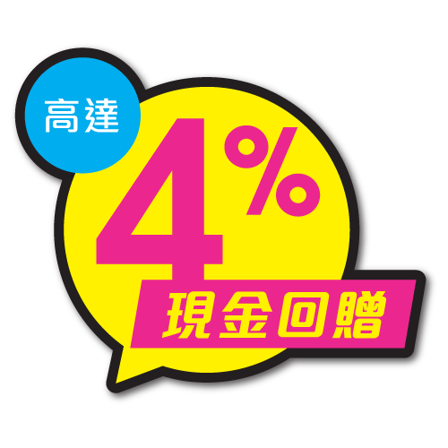 WeWa 信用卡指定商戶類別簽賬勁賺高達4%現金回贈